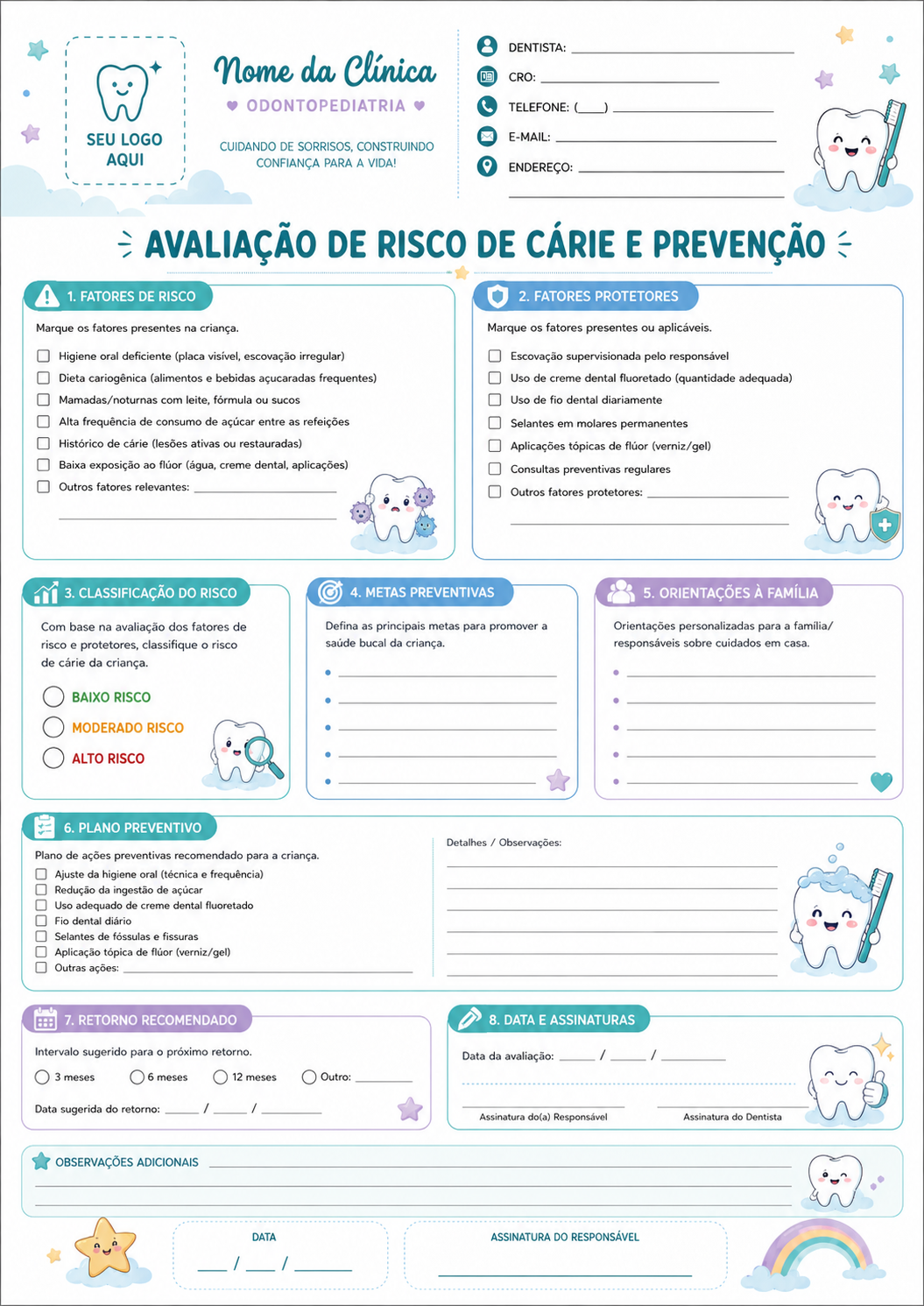 Avaliação de risco de cárie e prevenção